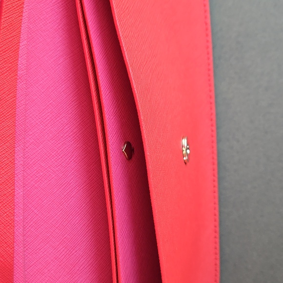 Kate Spade clutch wristlet scallop trim bag - Picture 7 of 16